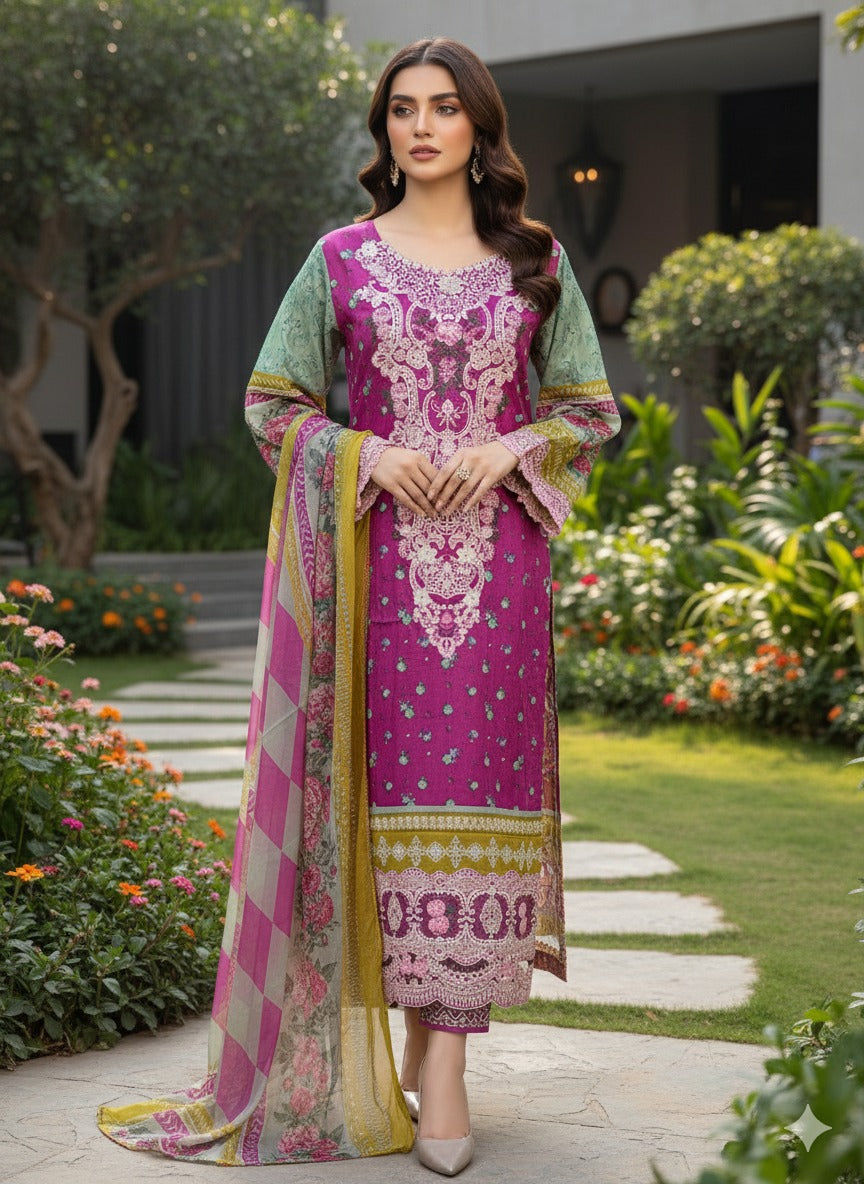 Luxury Embroidered Lawn Ready To Ship