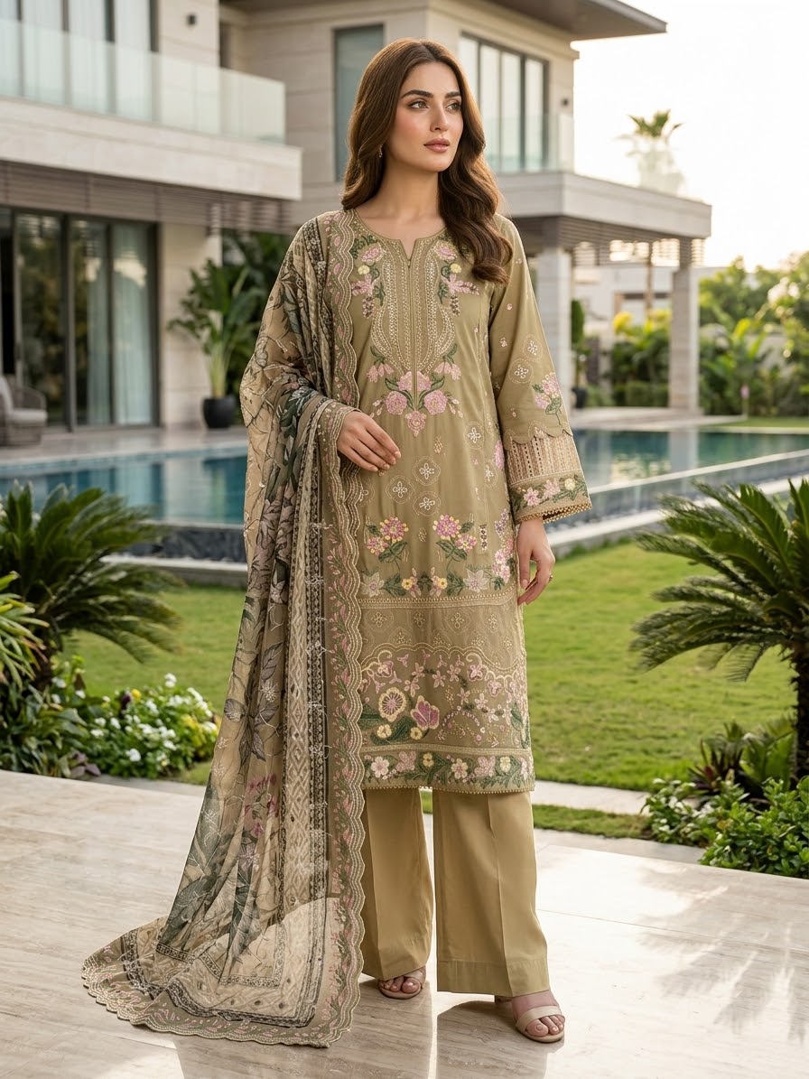 Bin Saeed  Luxury Embroidered Lawn
