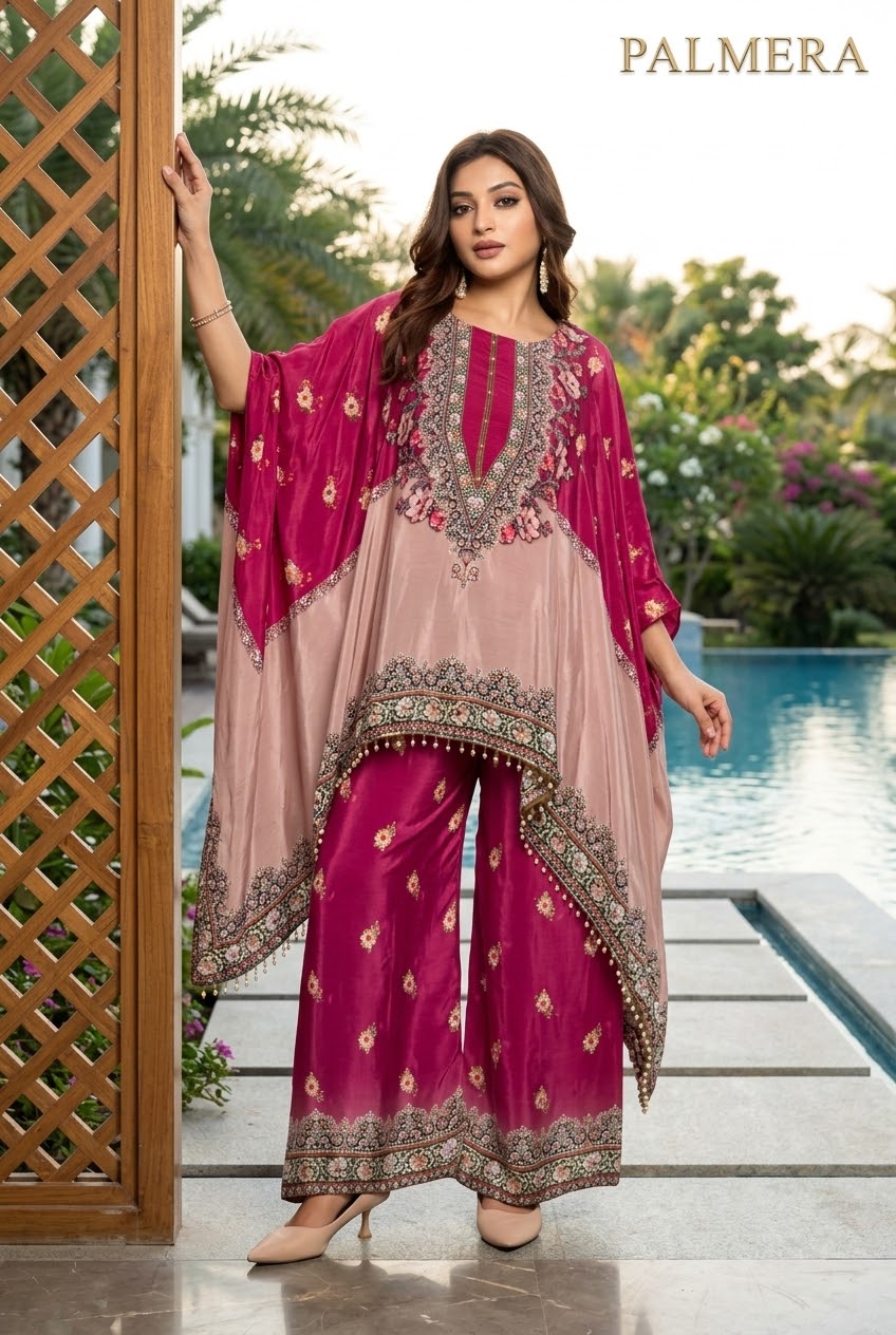 Natura Crape Chiffon Dup Kaftan