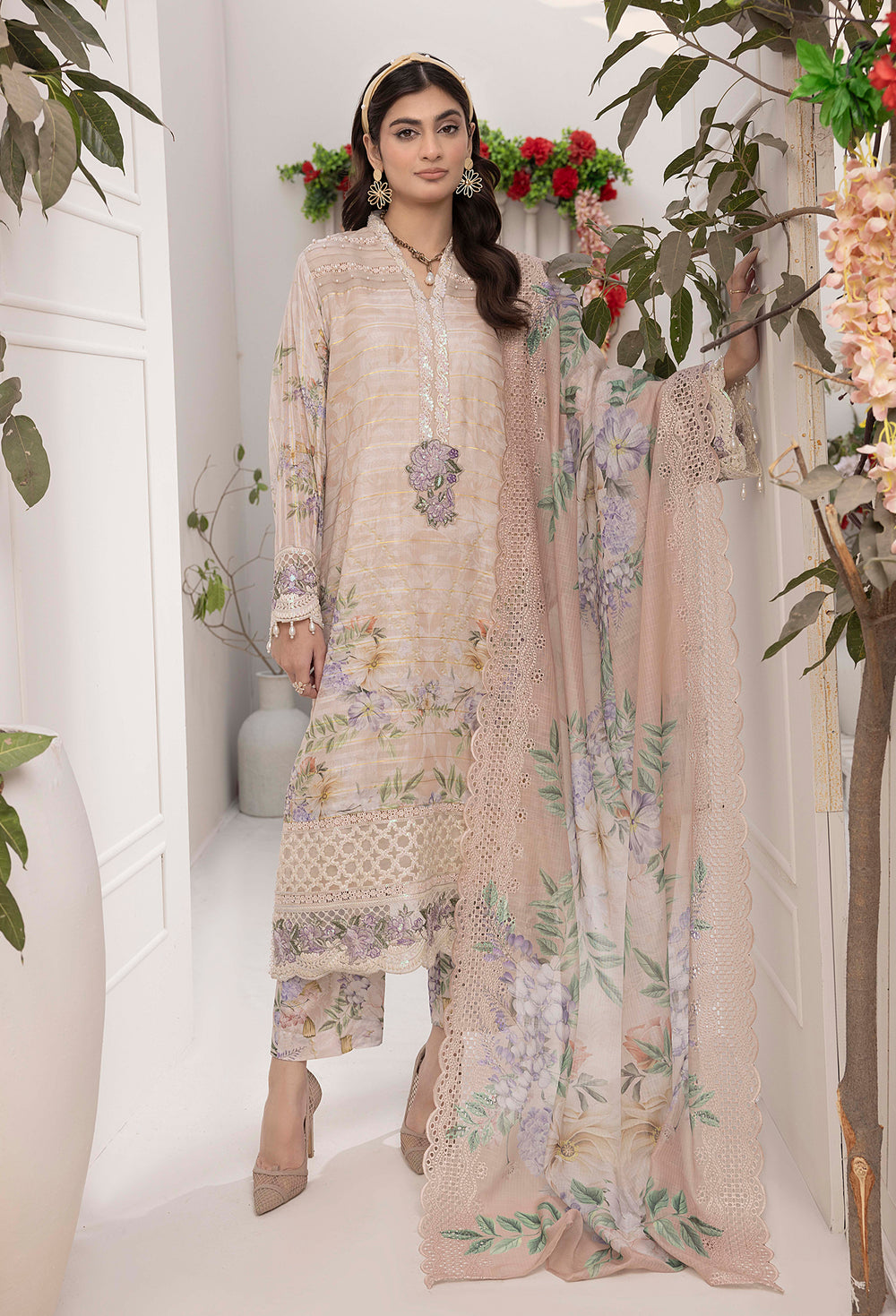 Adan's Libas Embroidered Lawn