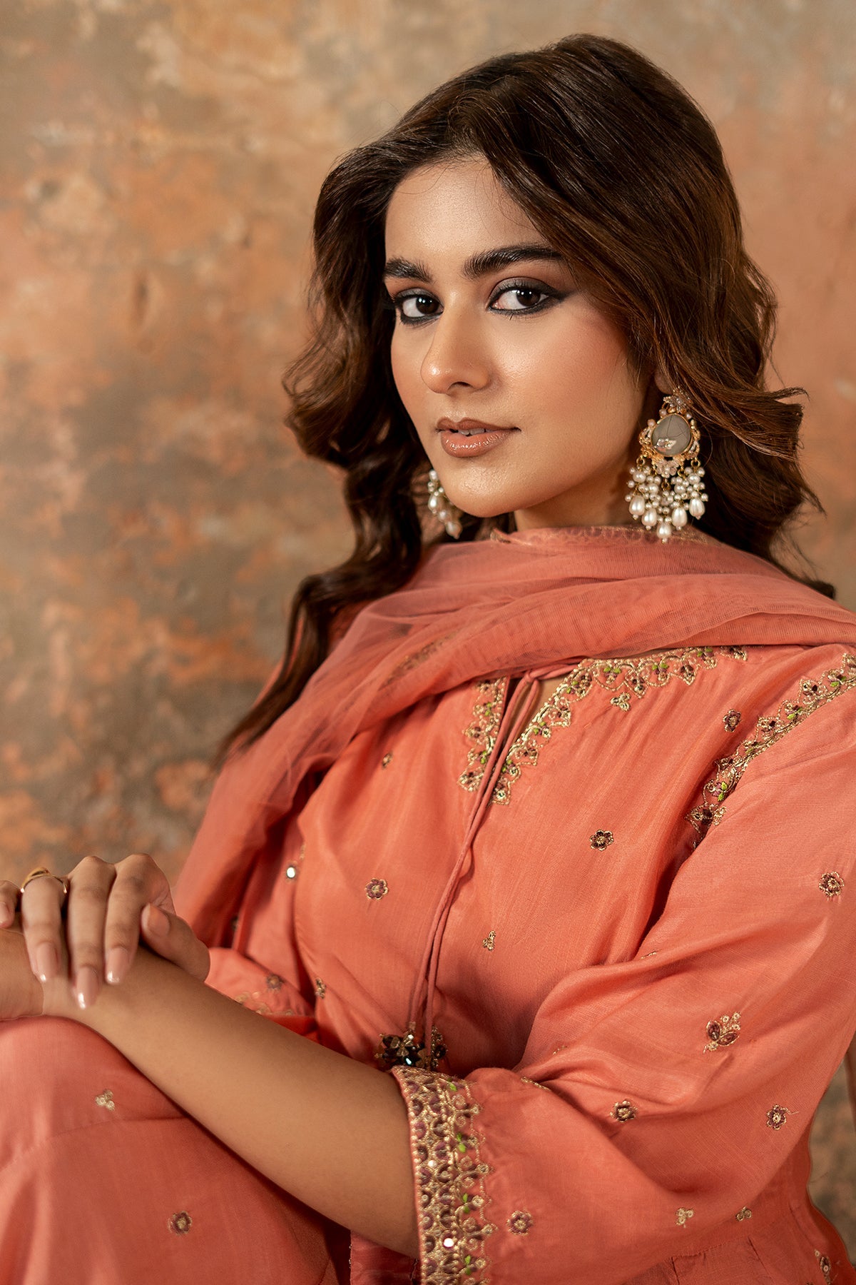 3-PC Embroidered Luxury Suit By Charizma