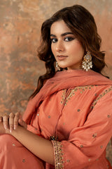 3-PC Embroidered Luxury Suit By Charizma