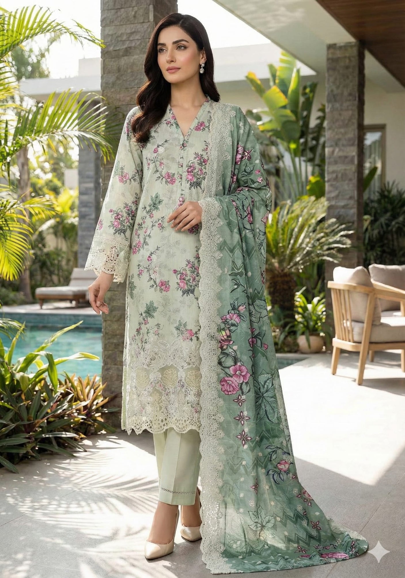 Sadabahar Chikankari Khaddar Collection