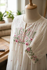 Mul Mul Cotton Embroidered 3pc Suit