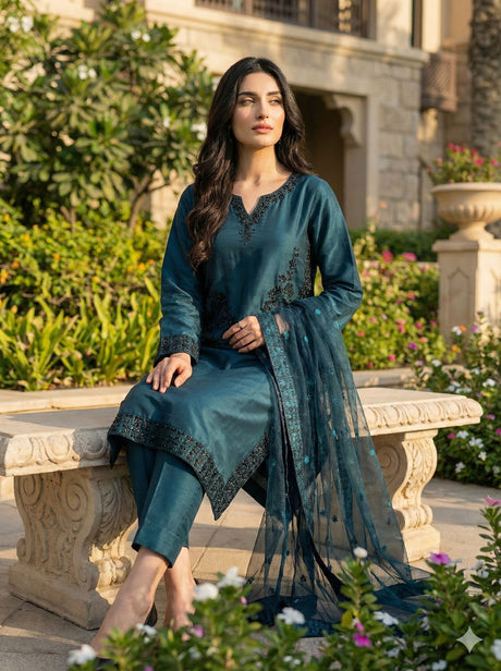 Luxury Embroidered lawn Ready To Ship