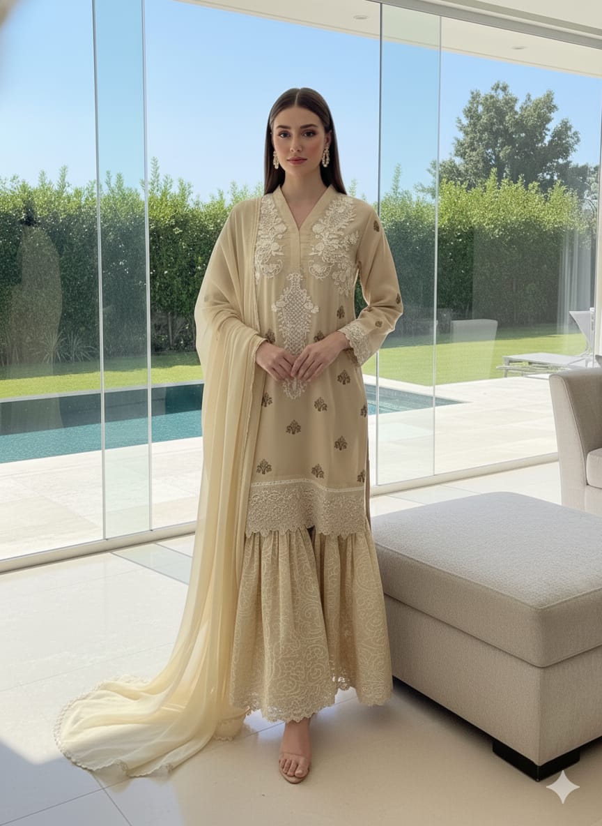 Luxury Embroidered Party wear Ready To Ship