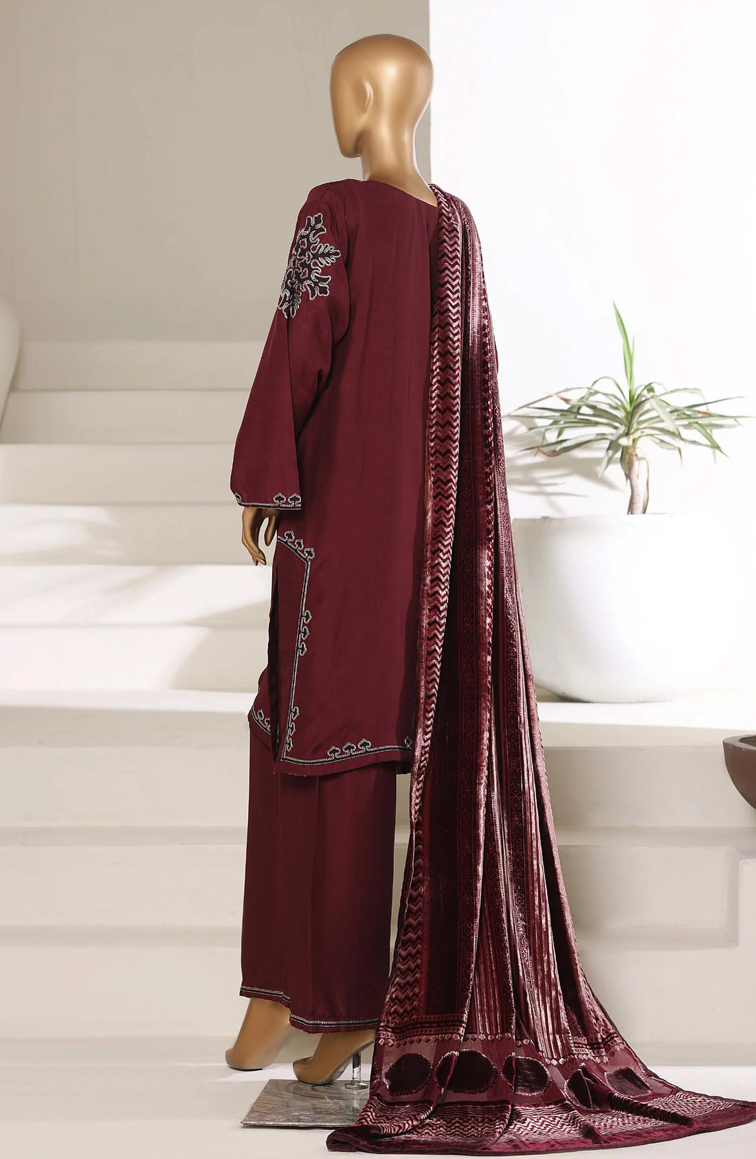 Sada Bahar Embroidered Viscose with Palachi Shawl