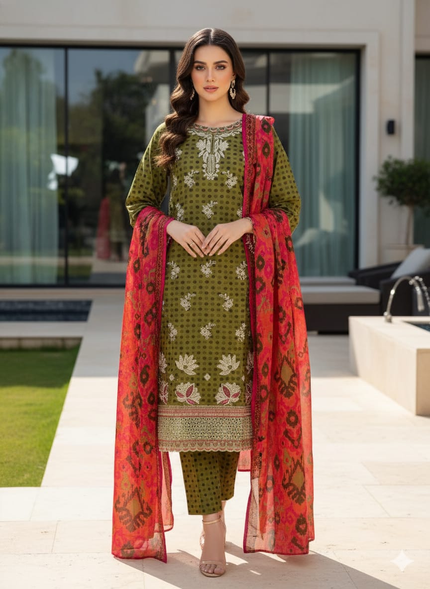 Luxury Embroidered Lawn Ready To Ship