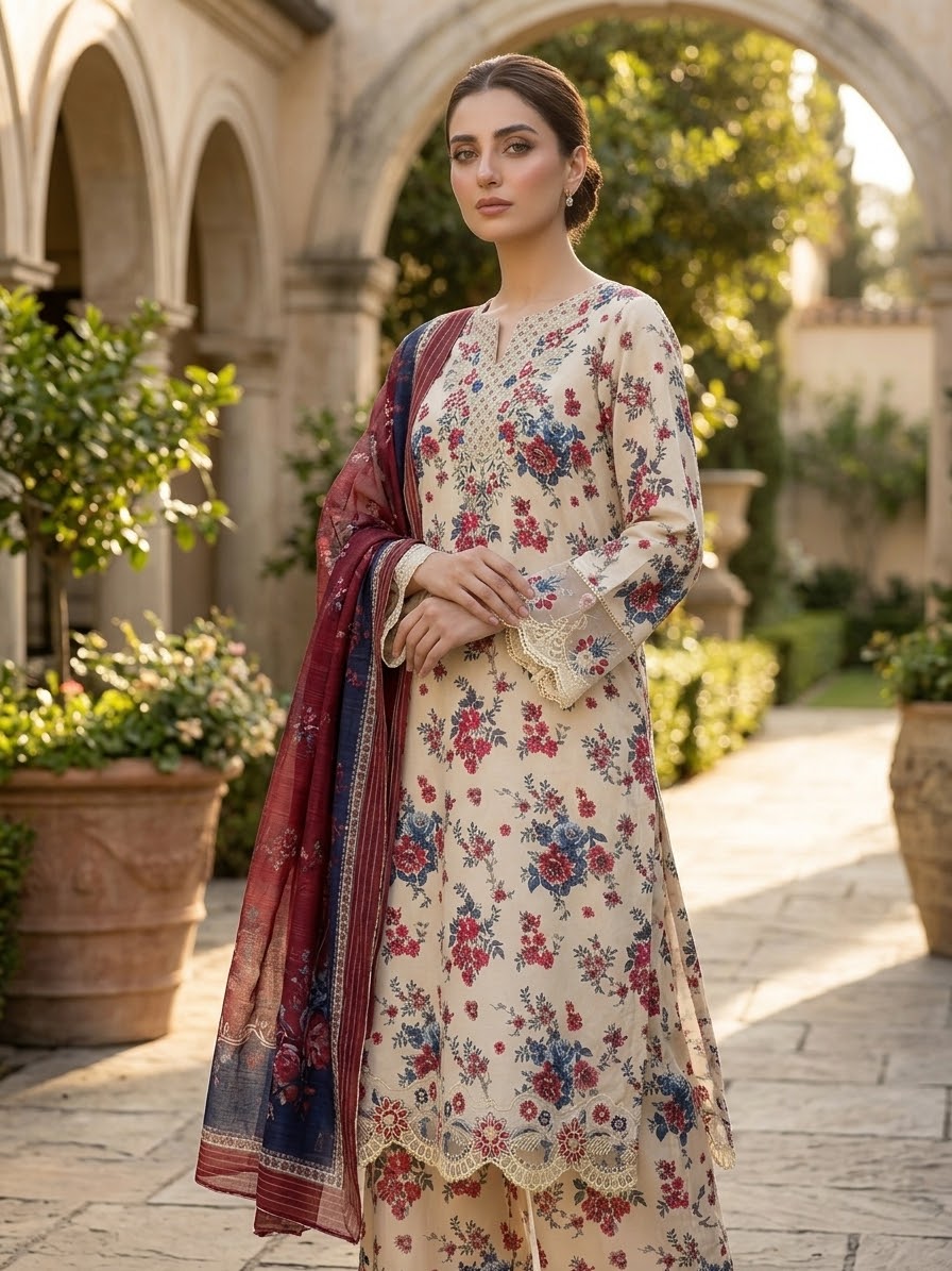 Bin Saeed Luxury Embroidered Lawn
