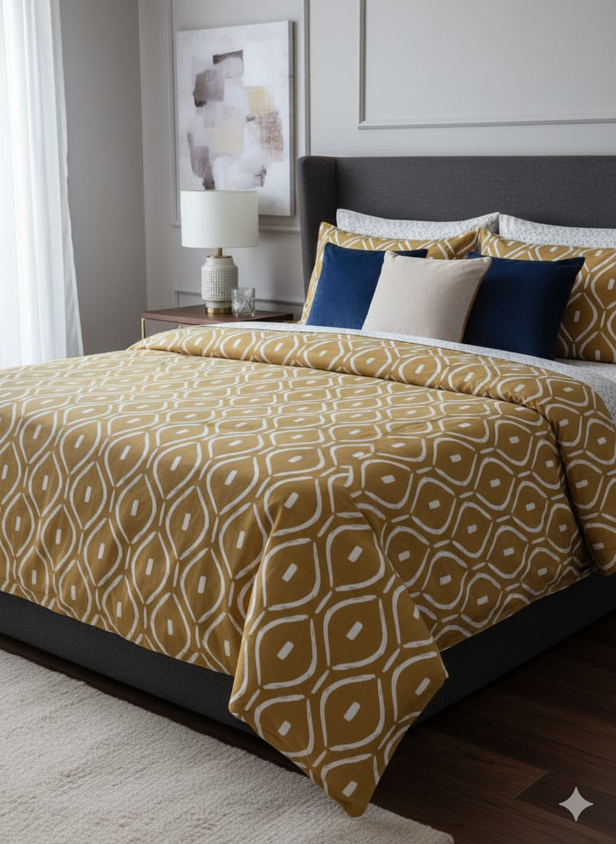 Pakistani King Size Bedcover with matching Pillow Covers