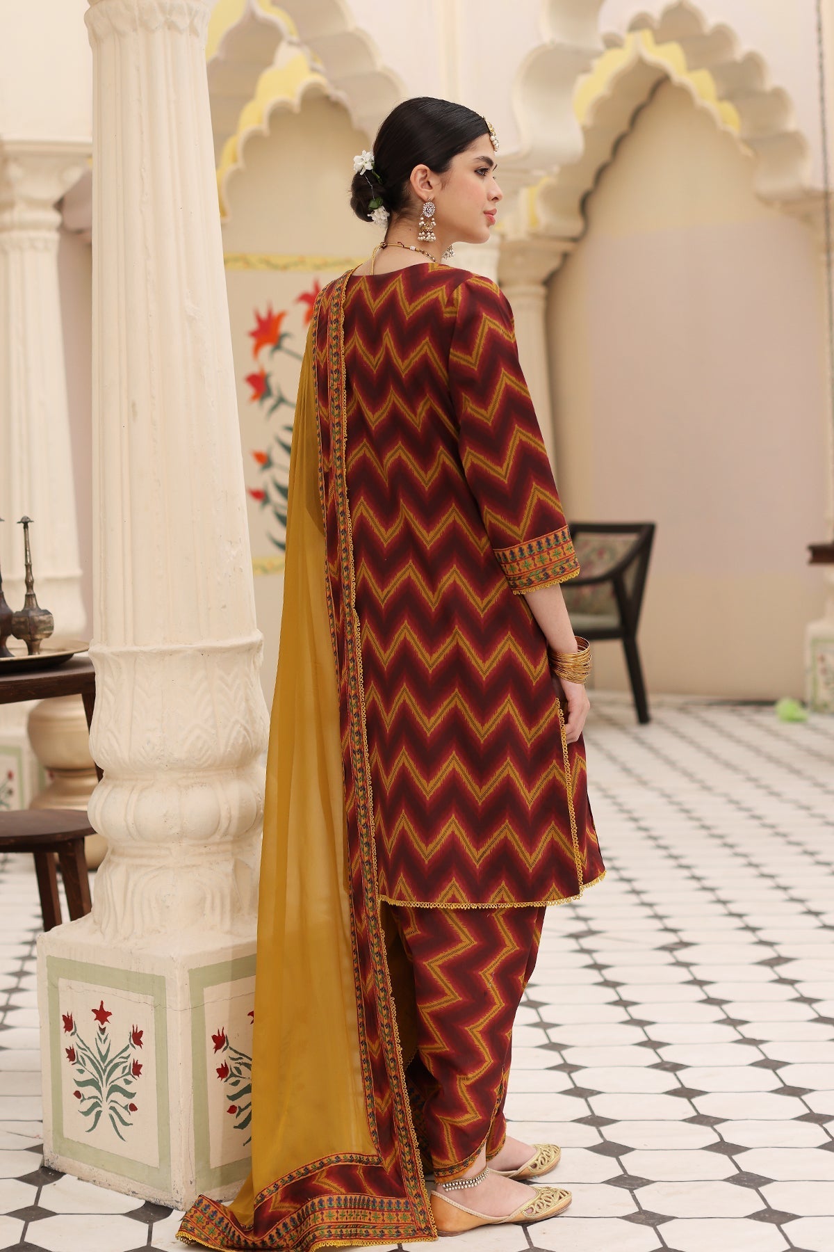 3-PC Embroidered Cotton Suit by Charizma
