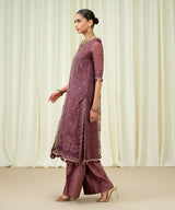 Sapphire Embroidered Chiffon Suit