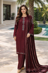 Sada Bahar Embroidered Viscose with Palachi Shawl