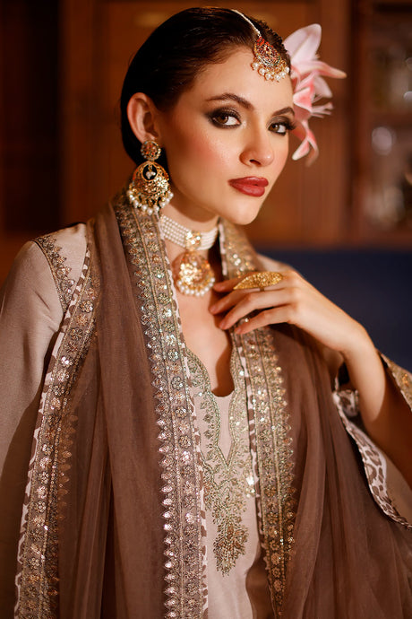 3-PC Embroidered Raw-Silk Suit By Charizma