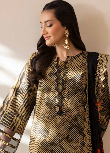 3-PC Luxury Lawn Suit By Charizma