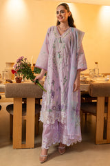 Lavender Embroidered Cotton Suit