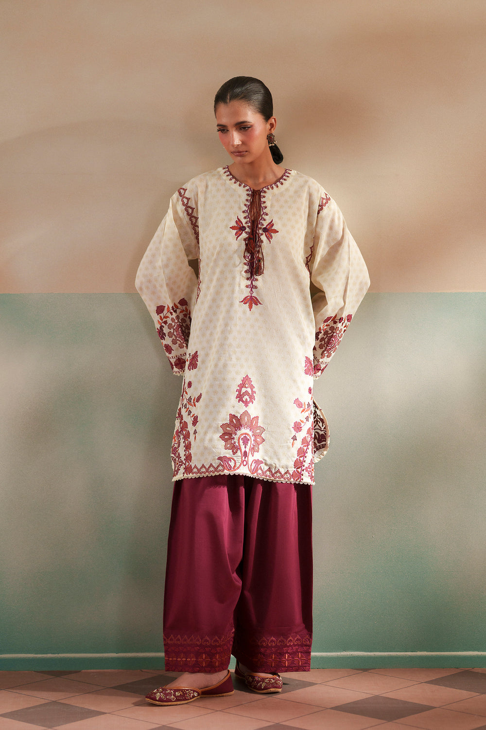 Ethnic Embroidered 2pc Suit