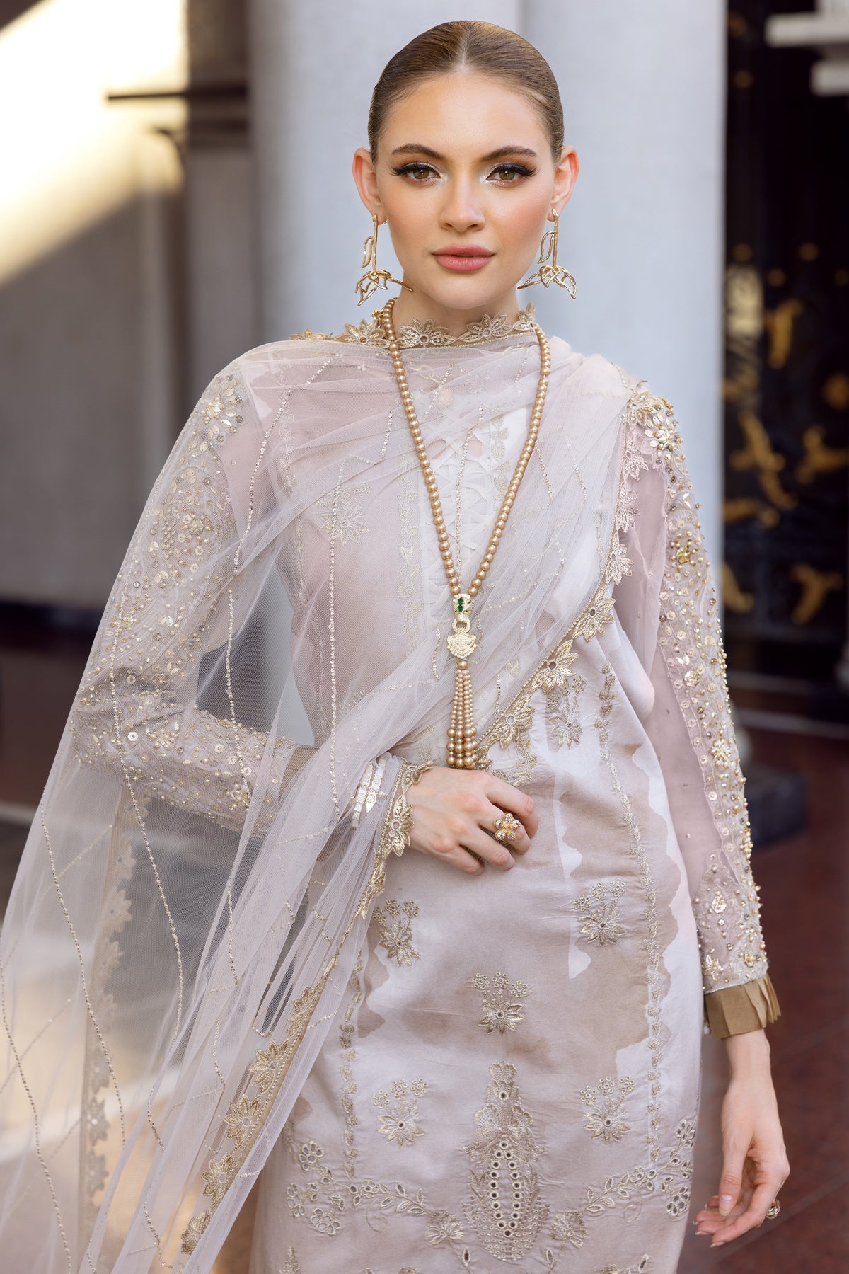 3-PC Embroidered Suit by Charizma