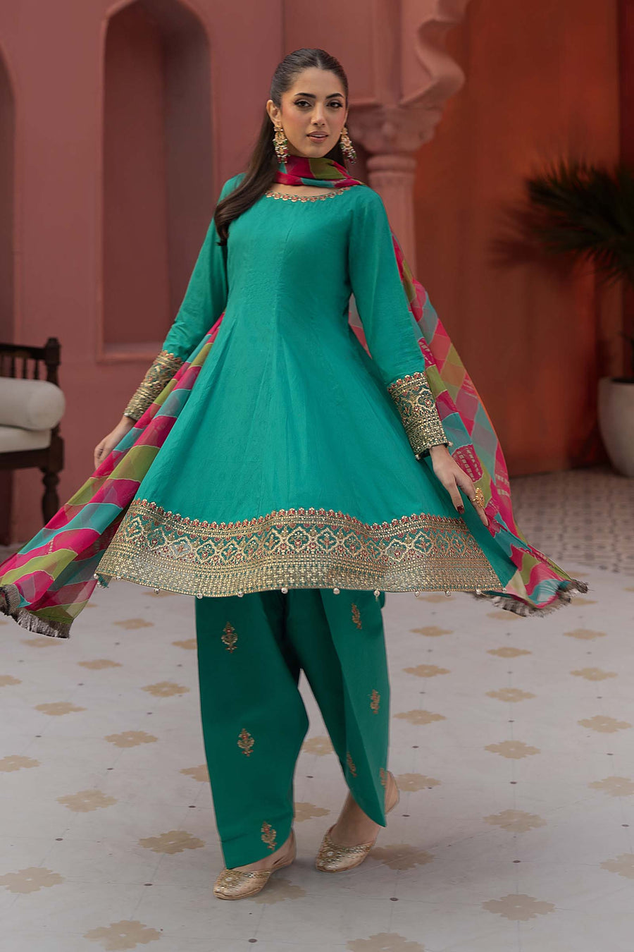 Maria. B. Embroidered Luxury Suit