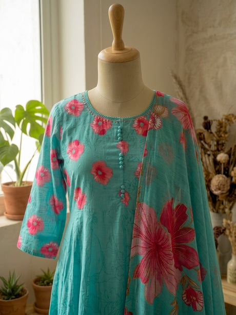 Mul Cotton Printed 3pc Suit
