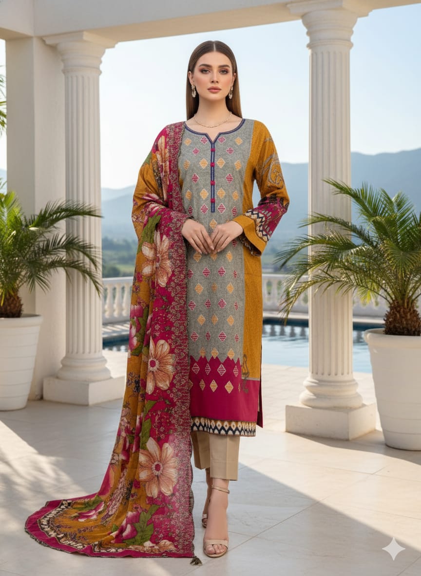 Luxury Embroidered Lawn Ready To Ship