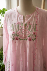 Mul Mul Cotton Embroidered 3pc Suit