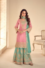 Pure Slik Sharara Suit