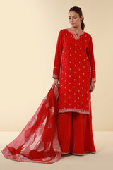 3-PC Embroidered Lawn by Zeen