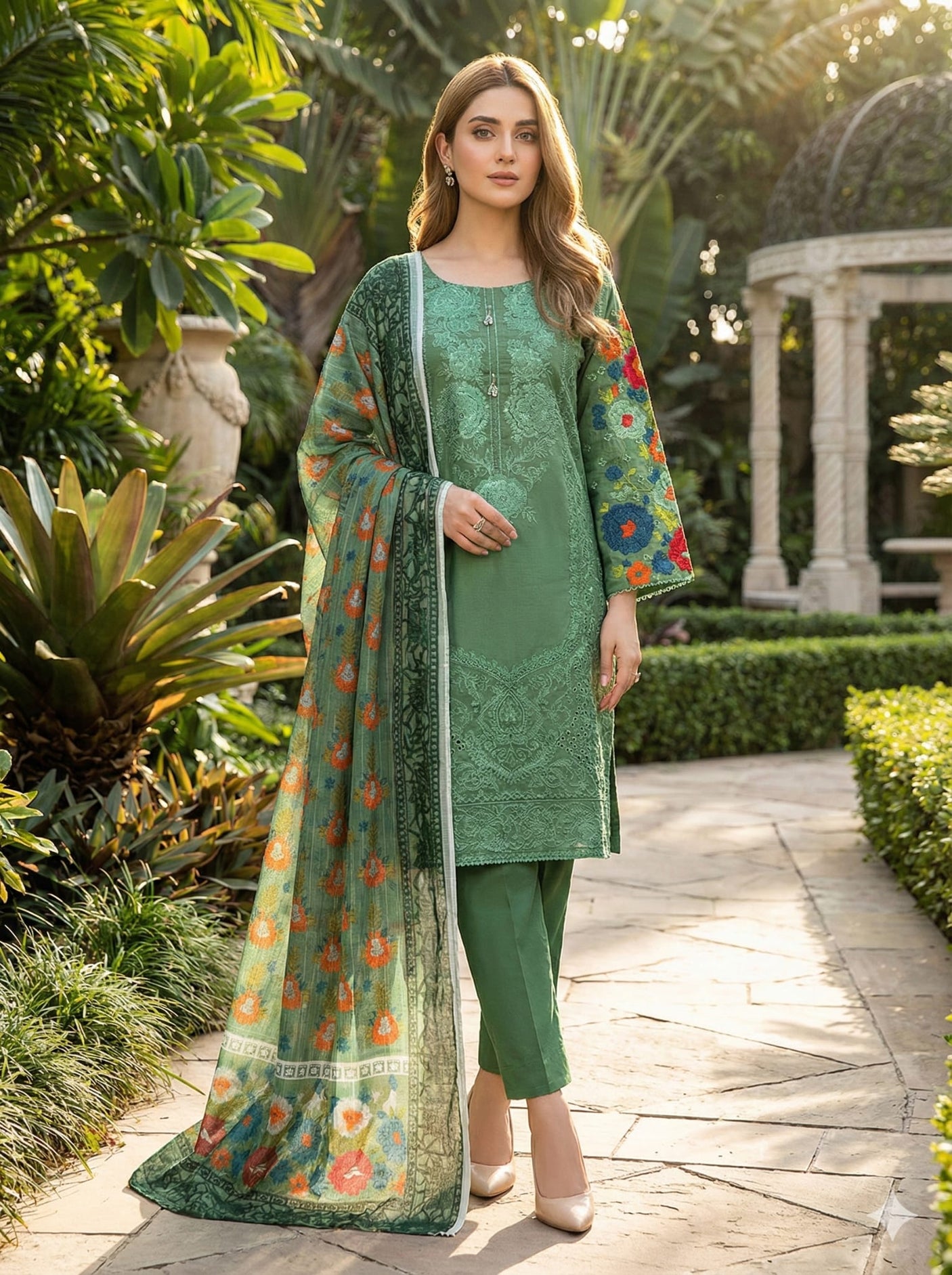 Luxury Embroidered lawn Ready To Ship