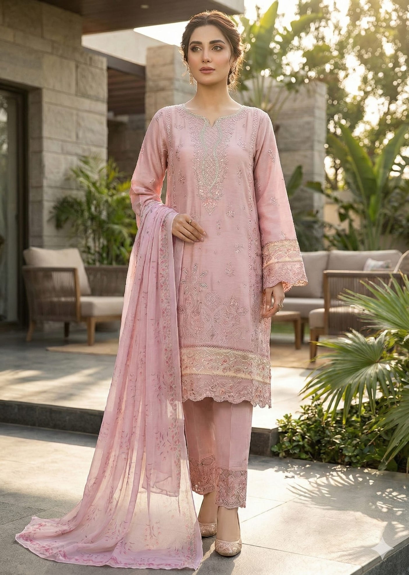 BIN SAEED LUXURY EMBROIDERED LAWN