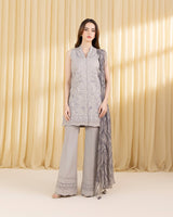 Sapphire 3Pc Embroidered Lawn Suit