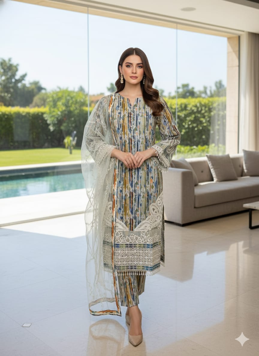 Luxury Embroidered Lawn Ready To Ship