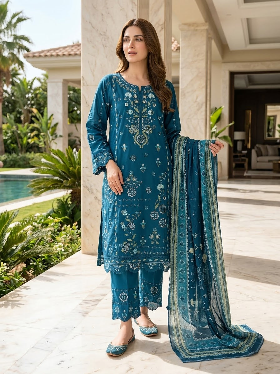 Bin Saeed Luxury Embroidered Lawn