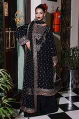 3-PC Embroidered Raw-Silk Suit by Charizma