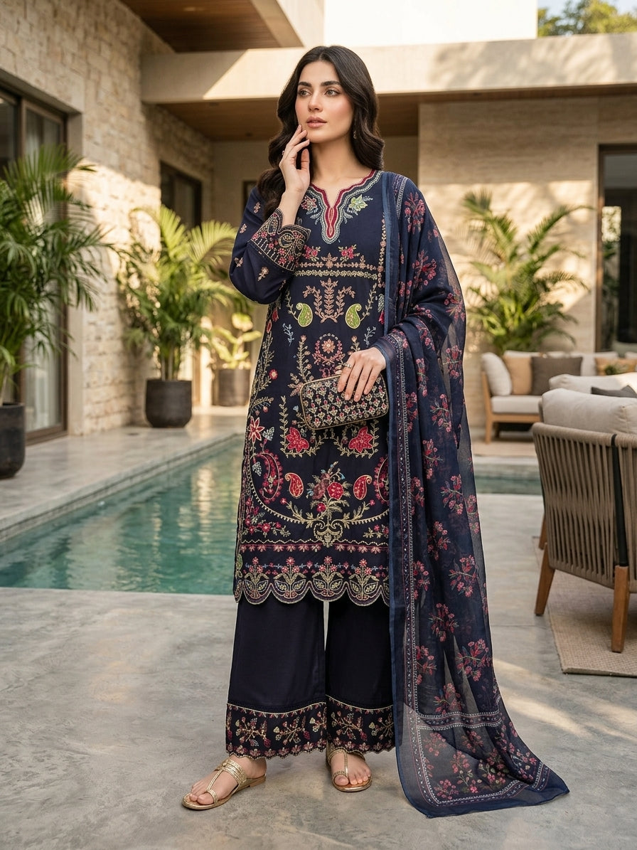 Bin Saeed Luxury Embroidered Lawn