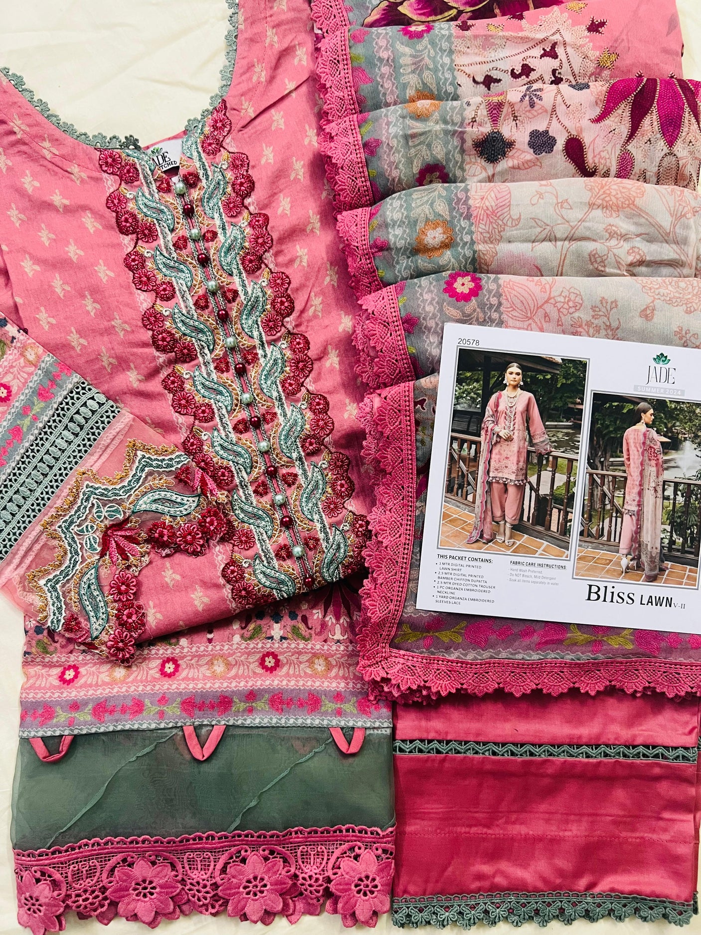 Jade Bliss Embroidery Lawn Collection