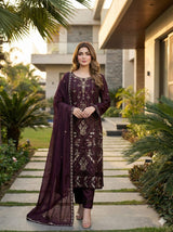 Luxury Embroidered Chiffon 3pcs