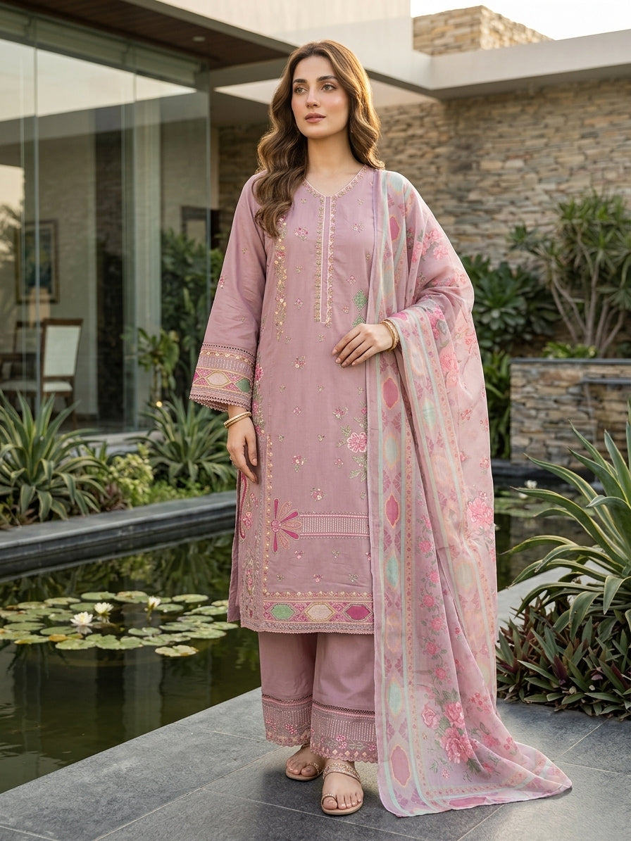 Bin Saeed Embroidered Luxury Lawn