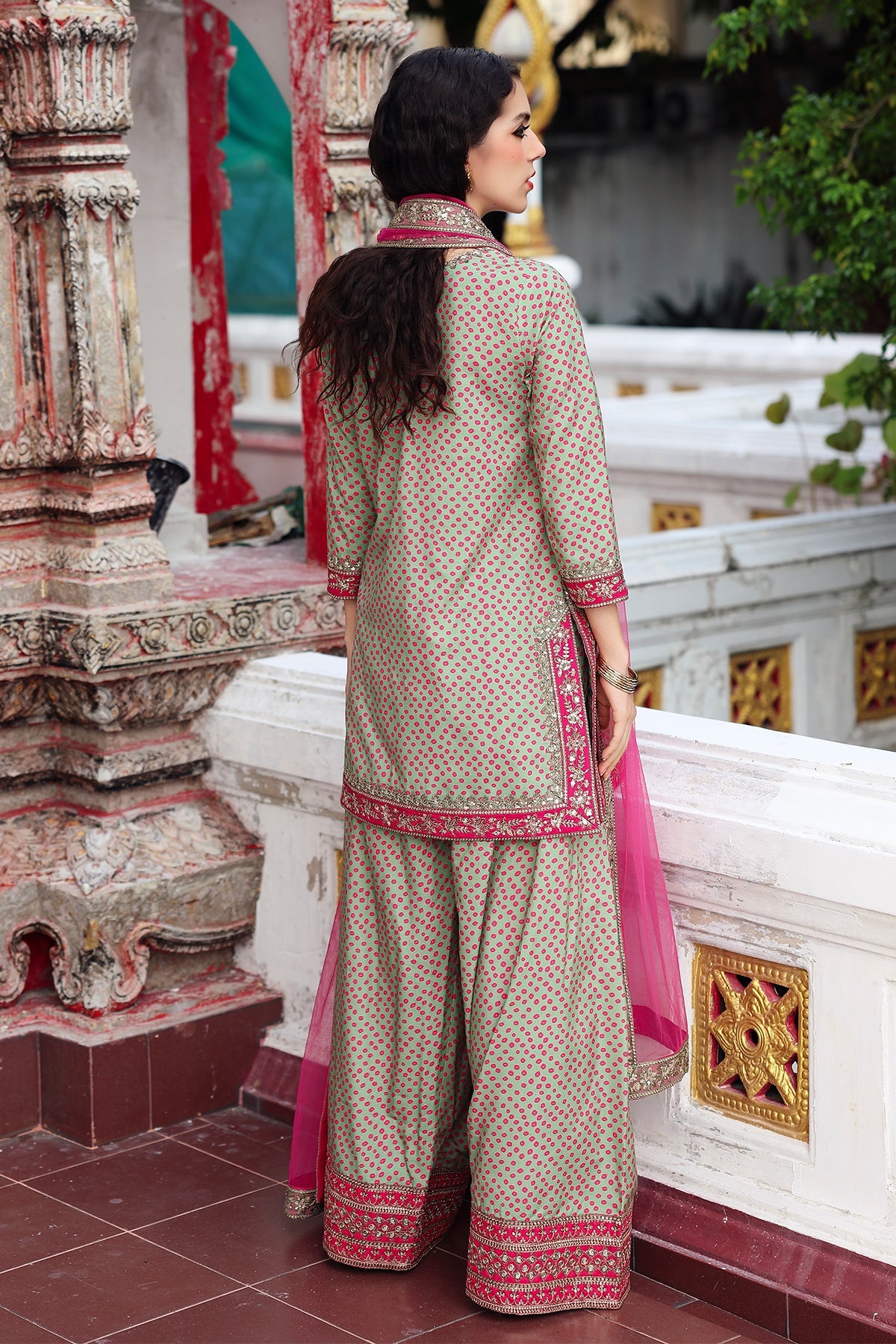 3-PC Embroidered Luxury Suit By Charizma