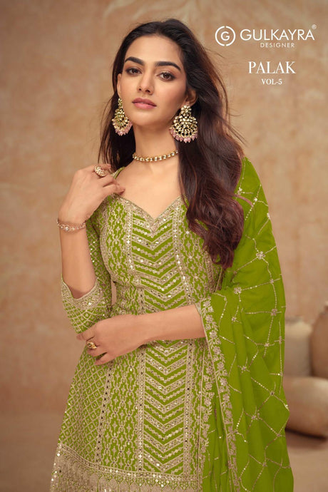Indian Chinon Silk Sharara Suit