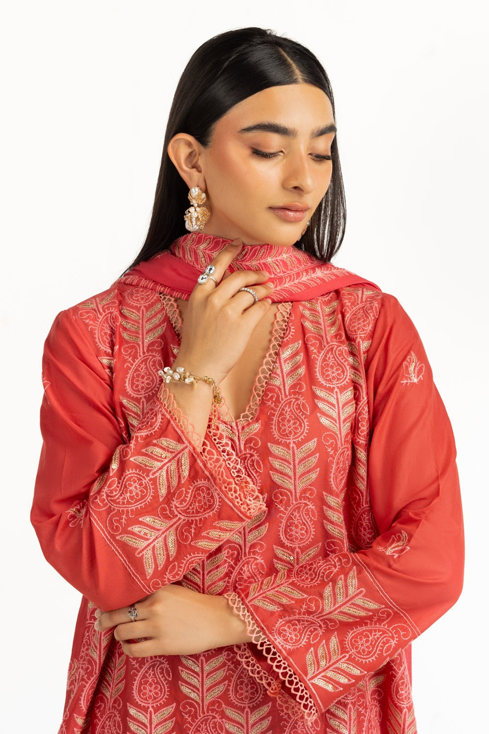 Gul Ahmed Embroidered Lawn Suit