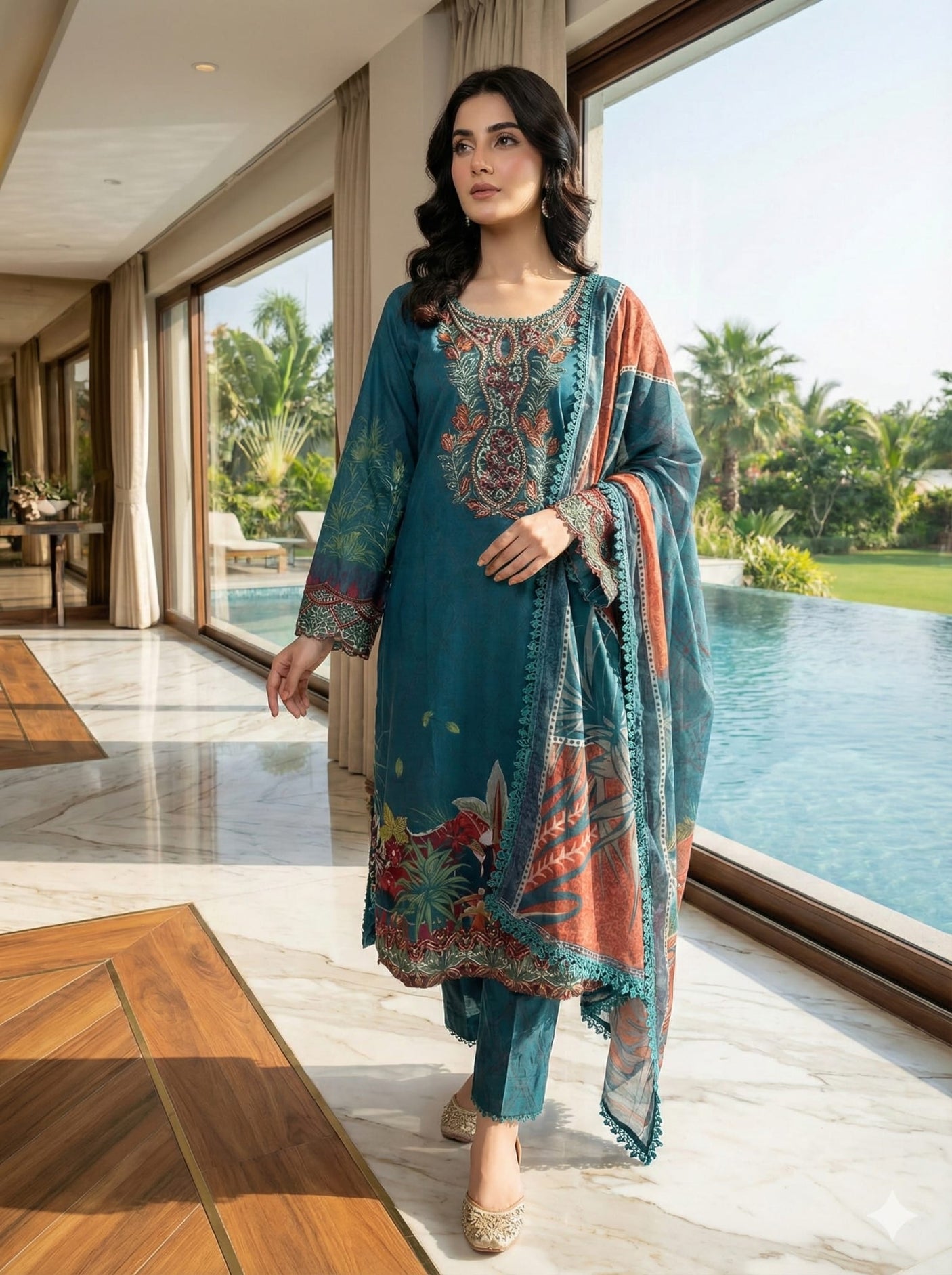 Rangrasiya Summer Embroidered Lawn