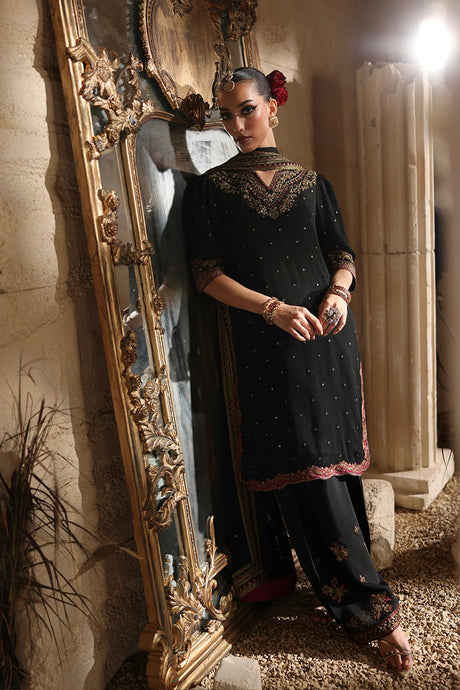 Azure Luxe Mystère Black Chiffon Suit - view 3