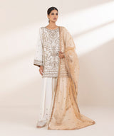 Sapphire Embroidered Raw Silk Suit