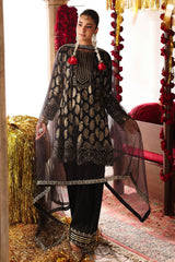 3-PC Embroidered Raw-Silk Suit by Charizma
