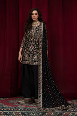 3-PC Embroidered Luxury Suit By Charizma