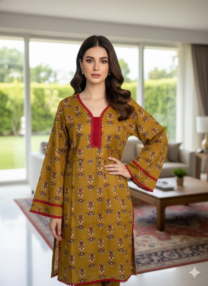 2pc Embroidered Kurti Collection Ready To Ship