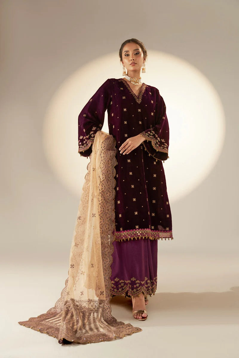 3 Piece Embroidered Velvet Suit  by Alkaram Studio