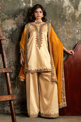 3-PC Embroidered Luxury Suit By Charizma