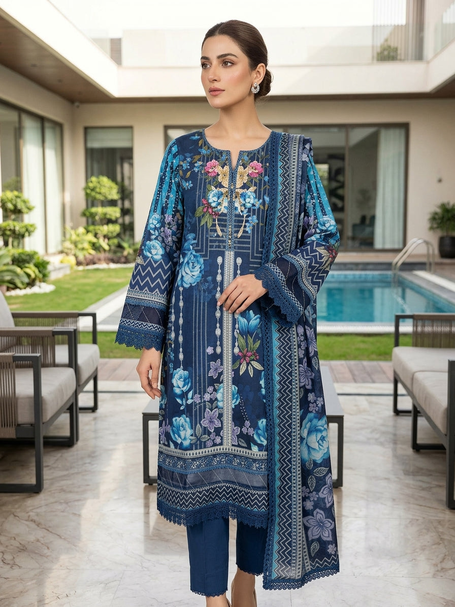 Firdous Luxury Embroidered Lawn 1